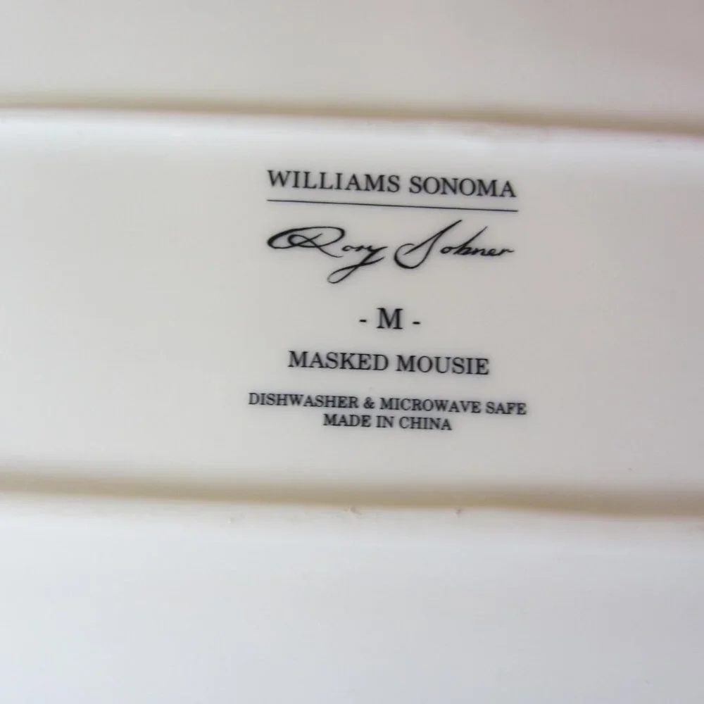 williams sonoma M masked mousie rectangle serving plate platter (W5132)